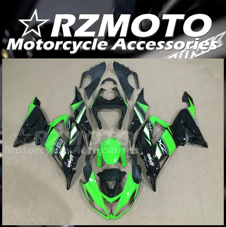 

Комплект обтекателей из АБС-пластика, 4 подарка, подходит для Kawasaki Ninja ZX6R 2013 2014 2015 2016 2017 13 14 15 16 17 18, кузов холодного зеленого цвета