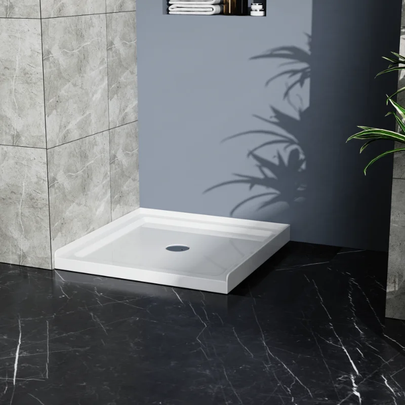 

Goodyo 36x36in Shower Base White\ Centered Drain and Single-Threshold White Acrylic [US Stock]
