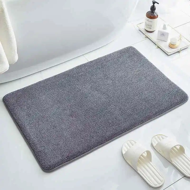 

Новинка 20223, мягкий и нескользящий напольный коврик для ванной комнаты, серый