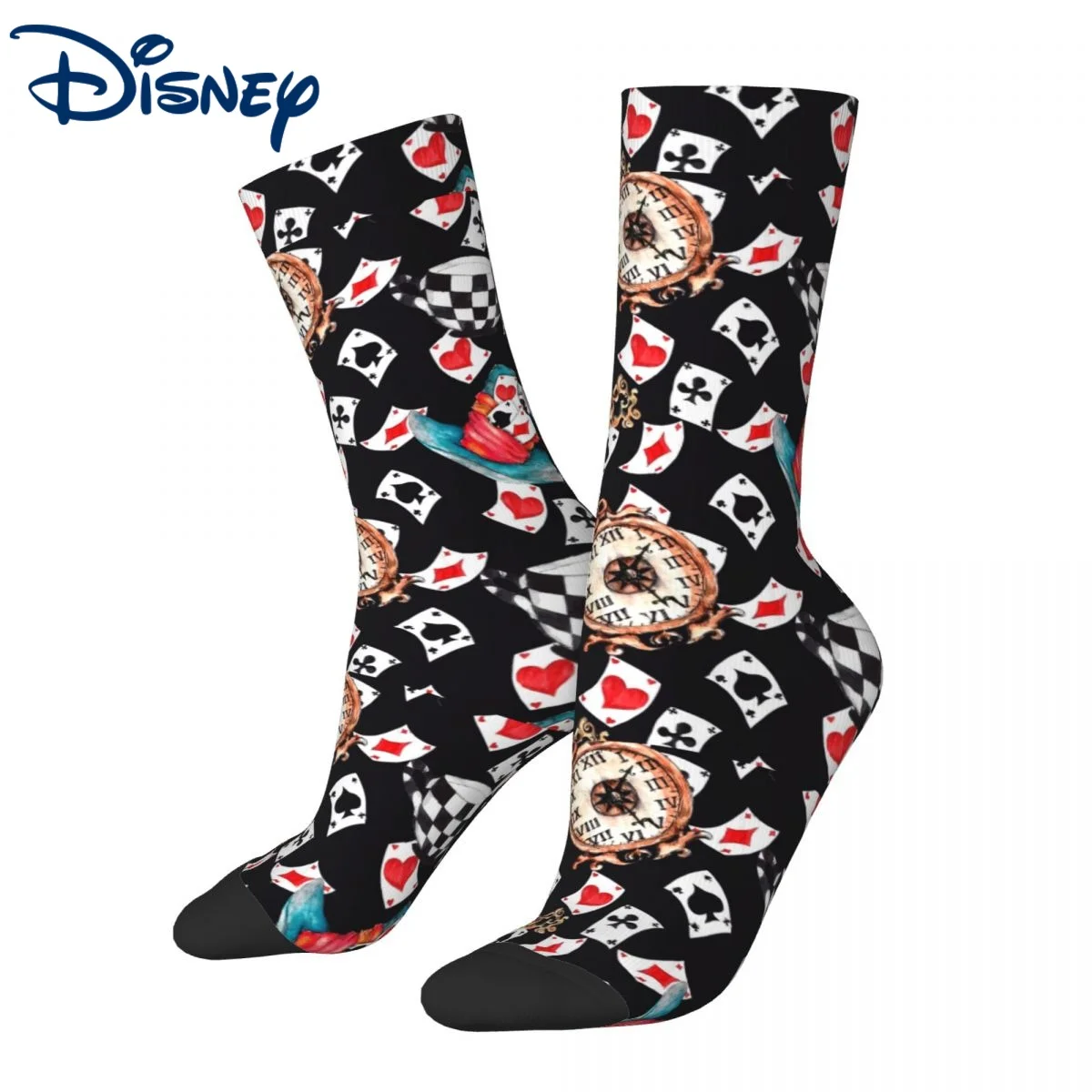 

Alice In Wonderland Poker Socks Men's Women's Polyester Fashion Disney Socks Novelty Spring Summer Autumn Winter Stockings Gifts