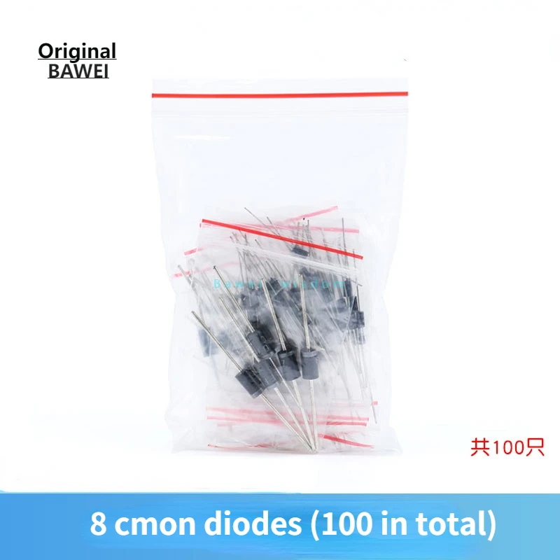 

Component package Diode package 1N4148 1n4007 1N5819 5408 FR107 etc. A total of 100