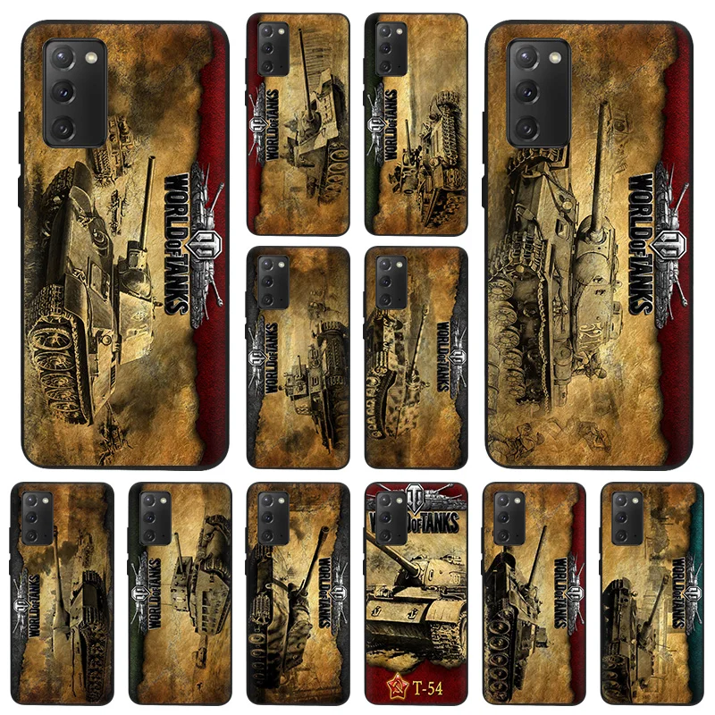 

Phone Case For Samsung S21 Plus S20 FE S10 Lite S9 World Of Tanks Black Soft Shockproof Cover For Galaxy Note 20 Ultra 10 9 8