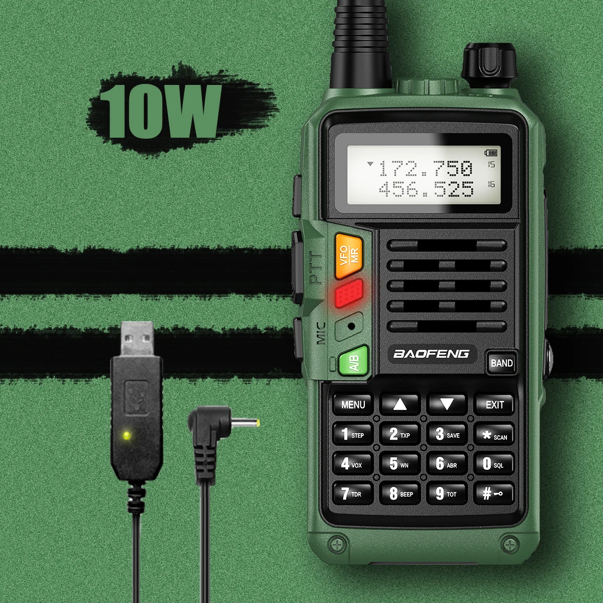 Bao feng Walkie Talkie Ham Two-way Radio Stations Long Range Walkie-talkies Profesional UHF VHF USB Charger for hunting