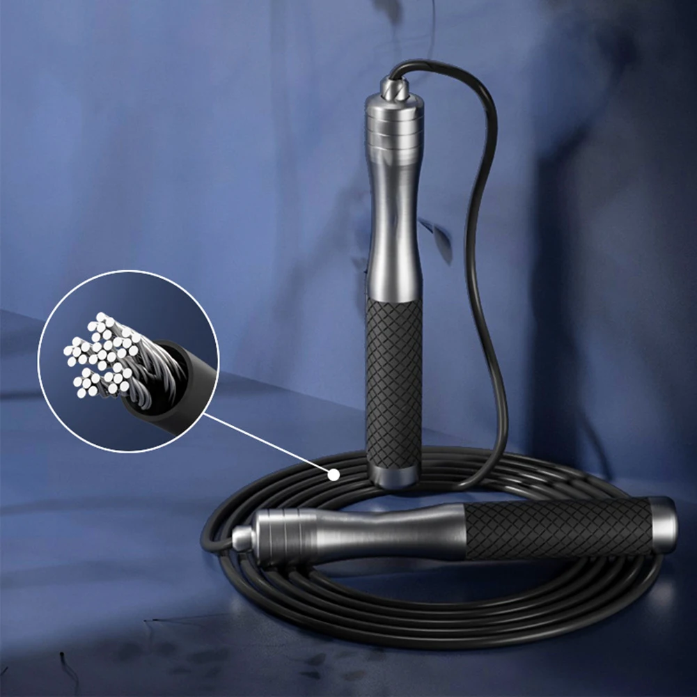

Rapid Speed Jumping Rope Cable Skipping Rope With Ball Bearings Steel For Fitness Sports Adjustable Length Skipping Rope