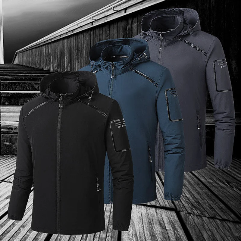 

Men's Winter Jacket with Removable Hood Breathable Soft Shell Warm Windbreaker for Women Fishing Hiking UT