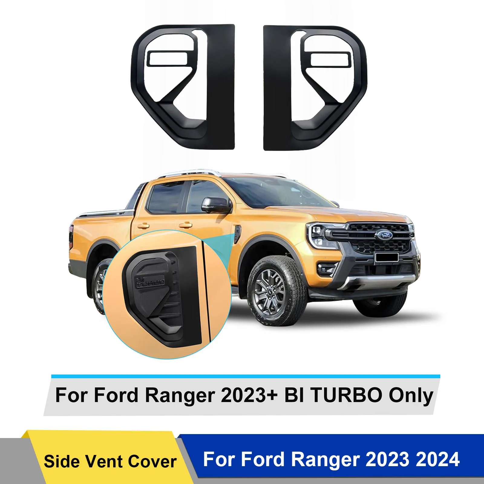 Боковая накладка на вентиляционное отверстие для FORD RANGER T9 2023 2024 Wildtrak SPORT XLT XLS XL