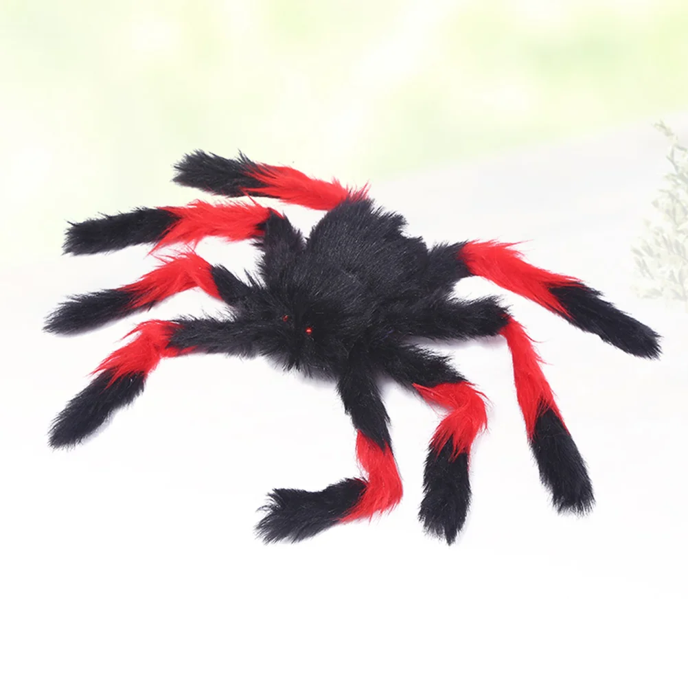 

1Pc 30cm Spider Decoration, Scary Spider Gaint Hairy Spider with Red Eyes and Colorful Bendable Legs for Patio Garden House|