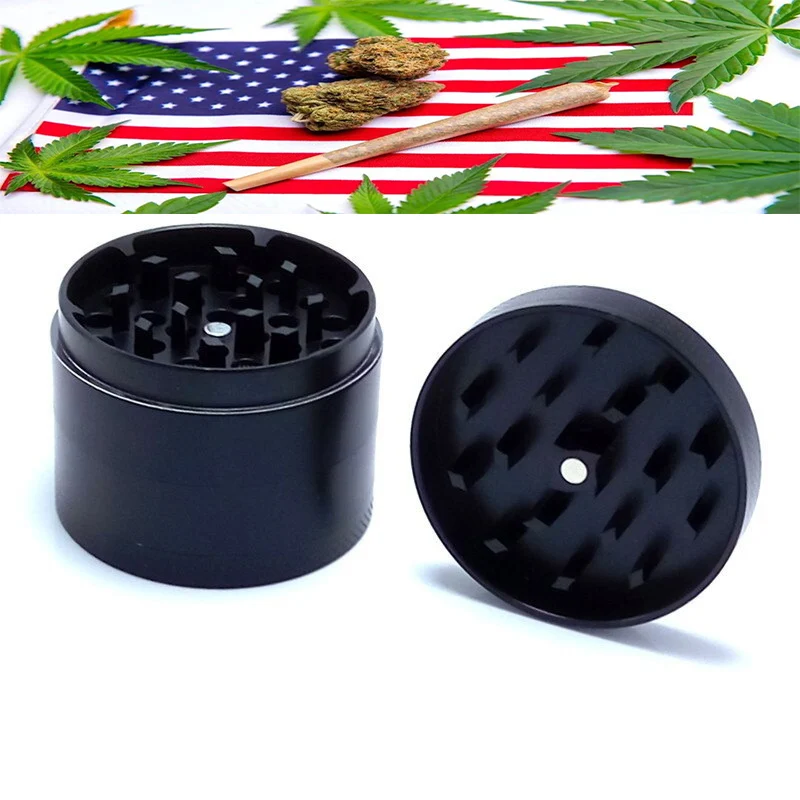 

4-layer Herb Tobacco Weed Grinder black Smoking Accessories Manual Hand Grass Spice Herb Grinder Miller Crusher Machine Box Gift