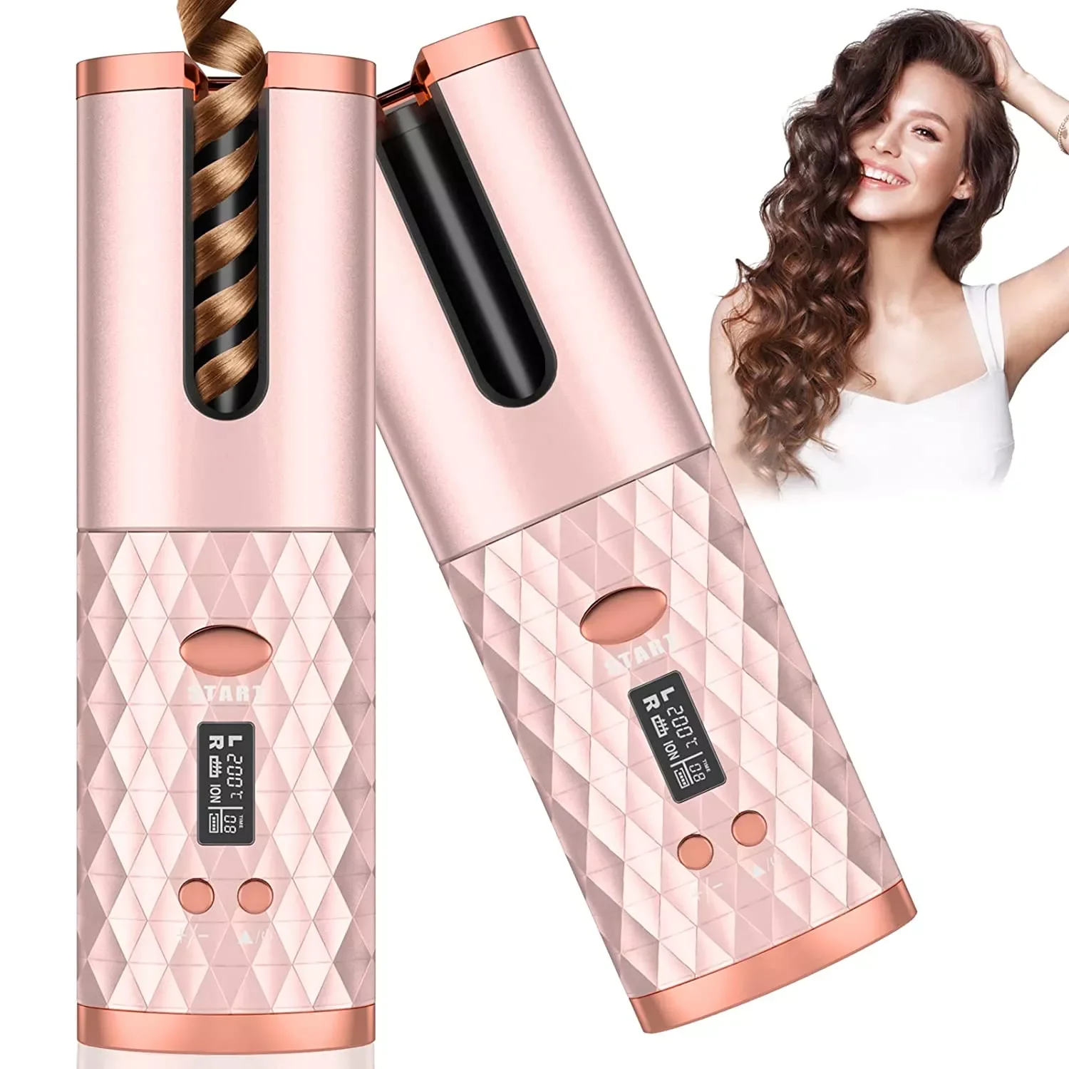 

NEW IN Cordless Automatic Hair Curling Curler Rotating Wave Formers Hair Iron Waves Styling Tools Curls Heatless Auto Rotating C