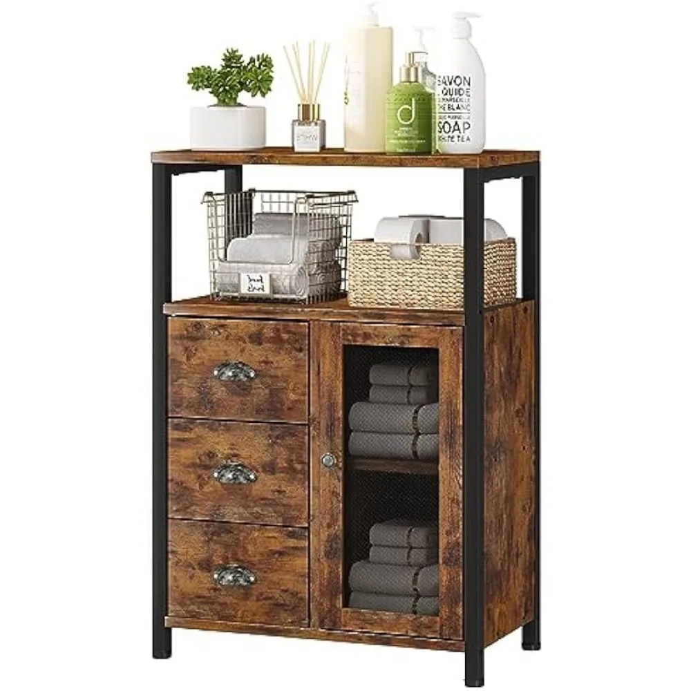 Шкаф для хранения органайзер с 3 съемными ящиками и 1 дверью промышленный