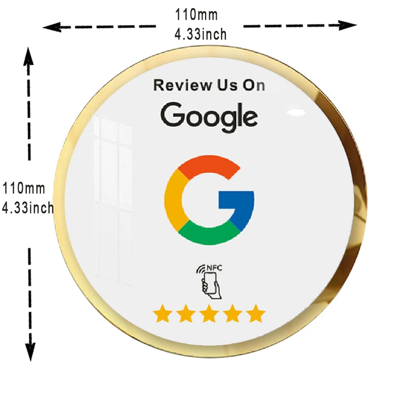 13 56 МГц водонепроницаемая акриловая наклейка внешний вид Google