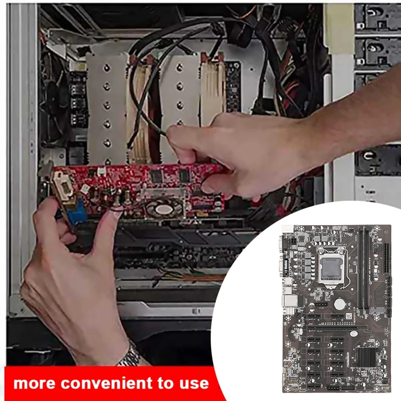 Материнская плата для майнинга ETH LGA1151 DDR4 12XСлот графических карт MSATA SATA3.0 USB3.0