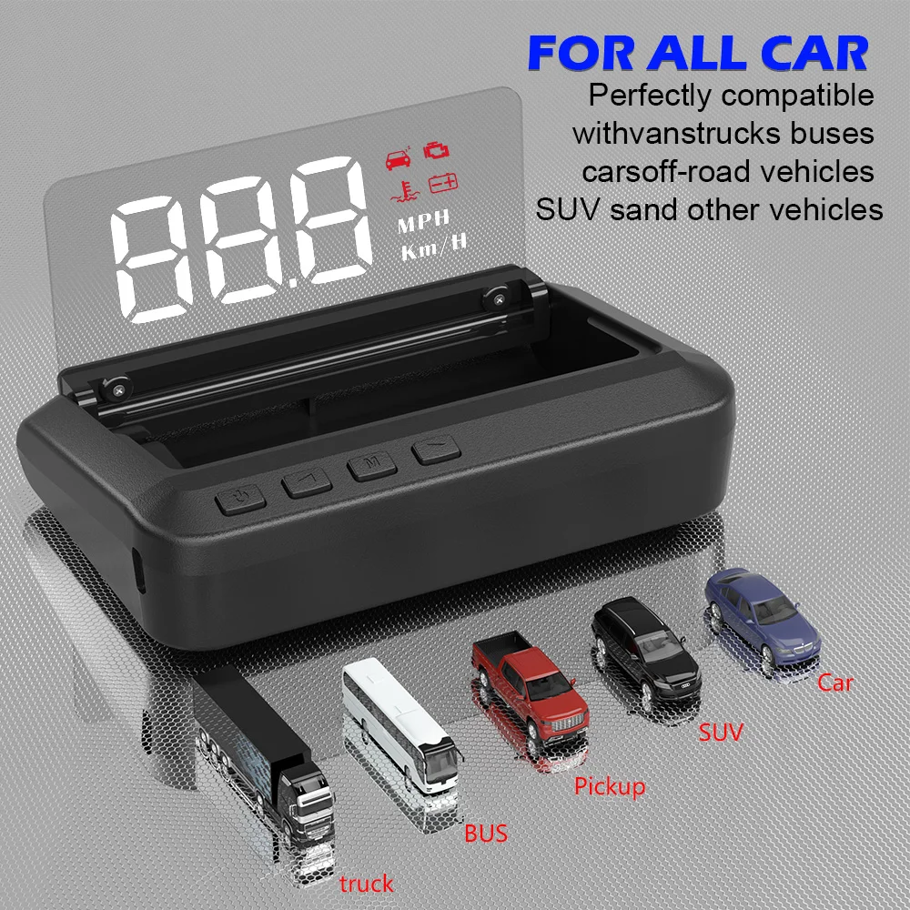 WiiYii C100 OBD2 GPS автомобильная скорость освещения на борту HUD проекционный дисплей