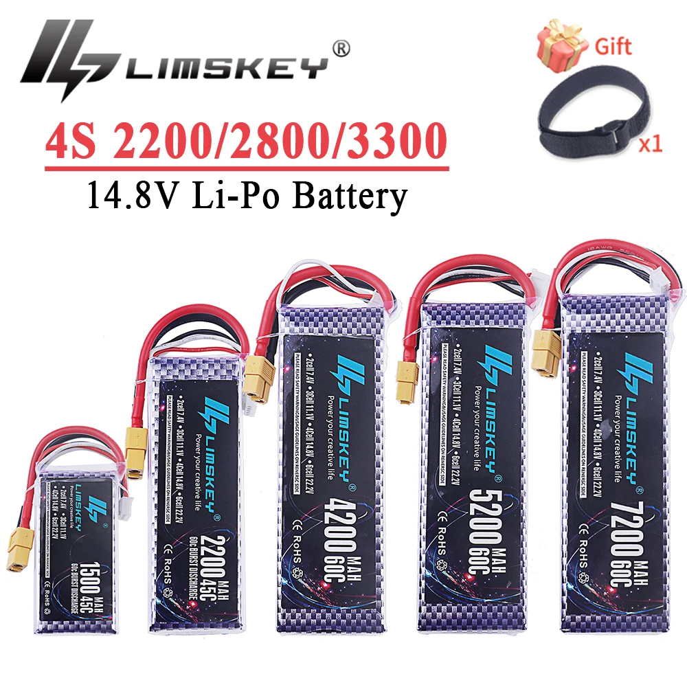 4S 14 8 V 60C 2200MAh 2800MAh 3300MAh Lipo аккумулятор для радиоуправляемого автомобиля FPV