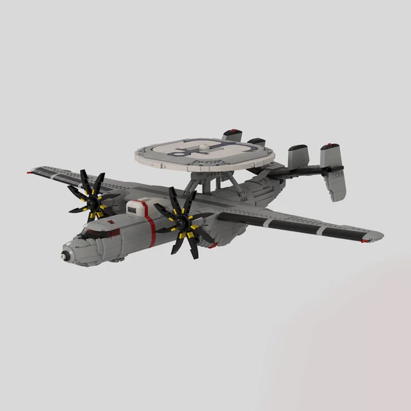 Фото Новый набор из 2009 деталей: Модель военного самолета Hawkeye E-2D (с оружием), конструктор, технологичные блоки для самостоятельной сборки, игрушка, подарок на праздник №1