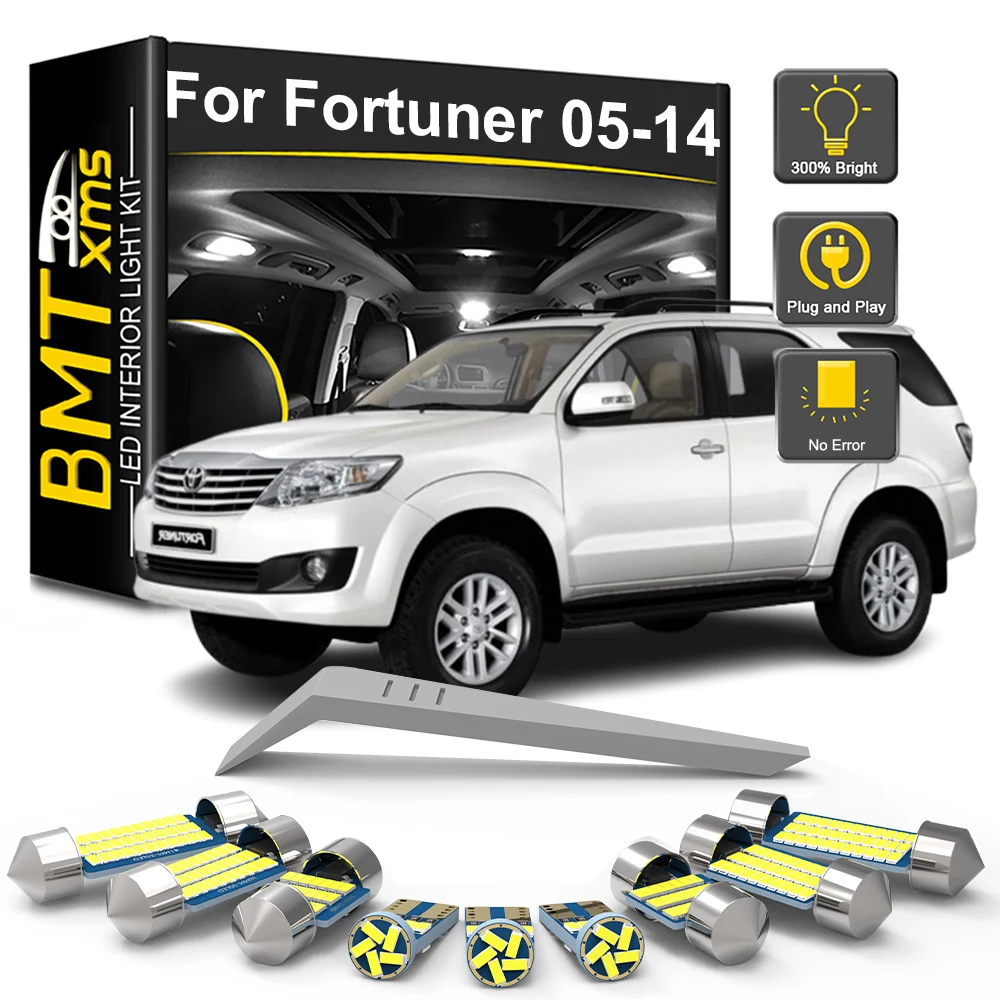 BMTxms 10 шт. для Toyota Fortuner MK1 I 2005-2010 2011 2012 2013 фотолампа в комплекте автомобильная лампа
