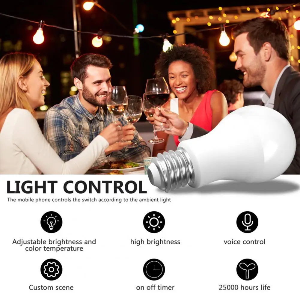 

Light Bulb High Brightness LED Solid Wear-Resistant Adjustable Smart System Energy Saving Smart RGB Lamp Bulbs