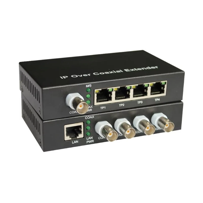 10/100M 4 порта BNC 1 порт RJ45 (мастер) Ethernet через коаксиальный преобразователь 2 км