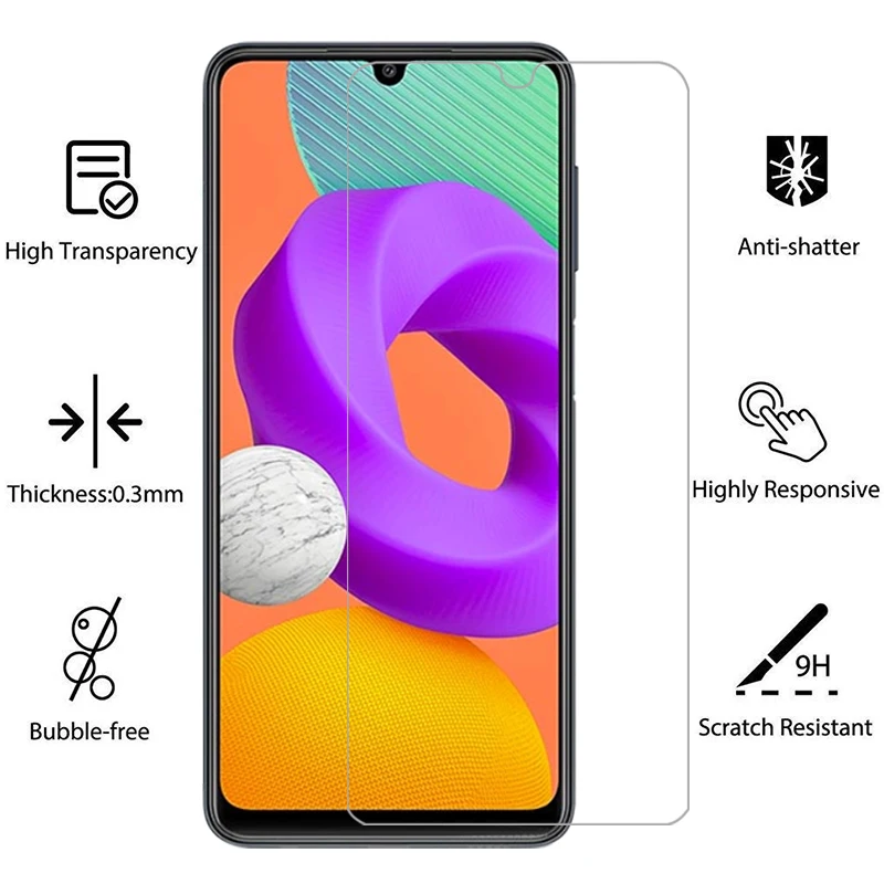 Защитное закаленное стекло для samsung galaxy m22 Защитная пленка экрана samsungm22 galaxym22 m 22 n22