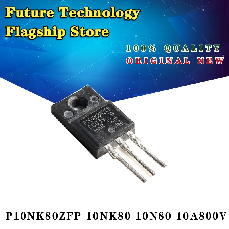 

10 unids/lote 10N80 P10NK80ZFP STP10NK80ZFP TO-220F 10A / 800V LCD MOS de efecto de campo transistor nuevo original