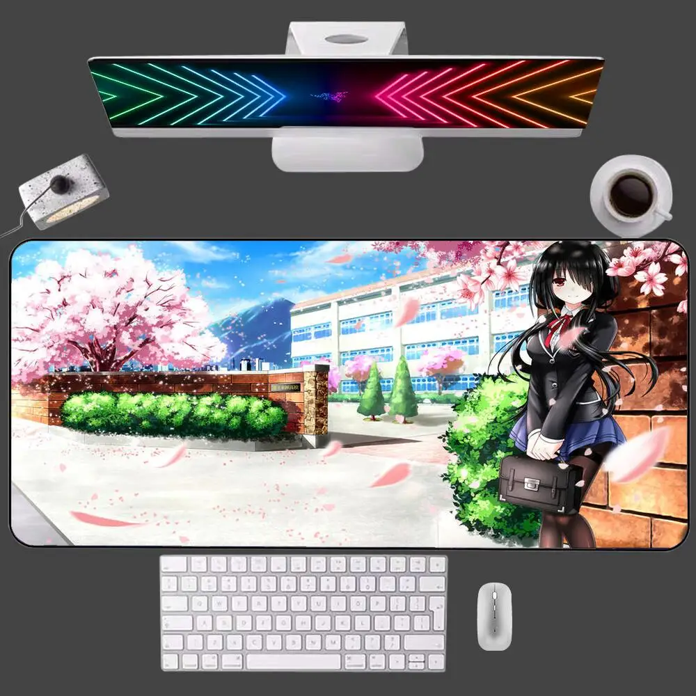 Date A Live Anime Mouse Pad Gaming Game Players Speed Lock Edge Rubber Computer Laptop Gamer Mousepad Office Keyboard Desk Mat