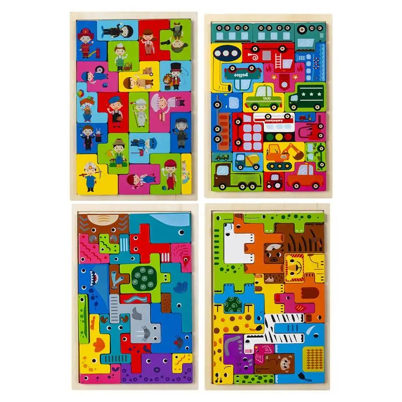 

Деревянные кубики-пазлы, Обучающие игрушки, математическая игра Tangram, детские дошкольные Волшебные формы, головоломки, игрушки для детей, головоломки