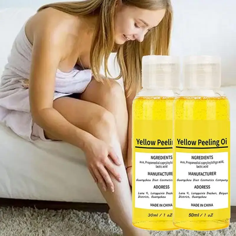 

Желтое масло для пилинга, темная кожа, меланин, отшелушивающее пилинговое масло с гиалуроновой кислотой, темная жидкость для тела всех типов