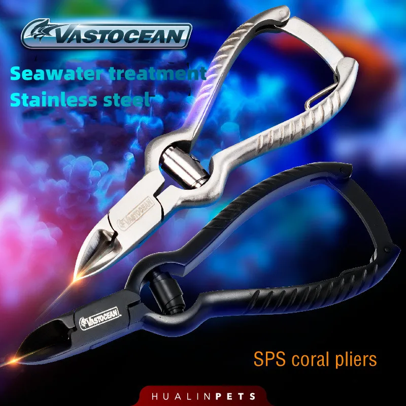 VASTOCEAN SPS Aquarium Coral Plant Pliers Scissors Stainless Steel Fish Reef Tank Cleaning Tools for Aquarium Fish Tank Starter