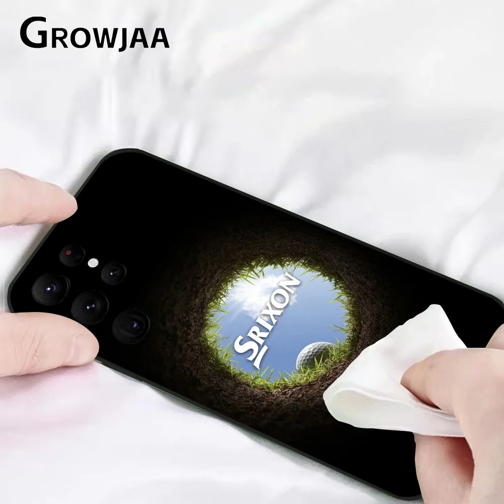 S-SrixonS Golf Luxury Phone Case For Samsung Galaxy S25 S24 S22 S23 Ultra S21 S20 Plus 5G Protective Silicone Funda