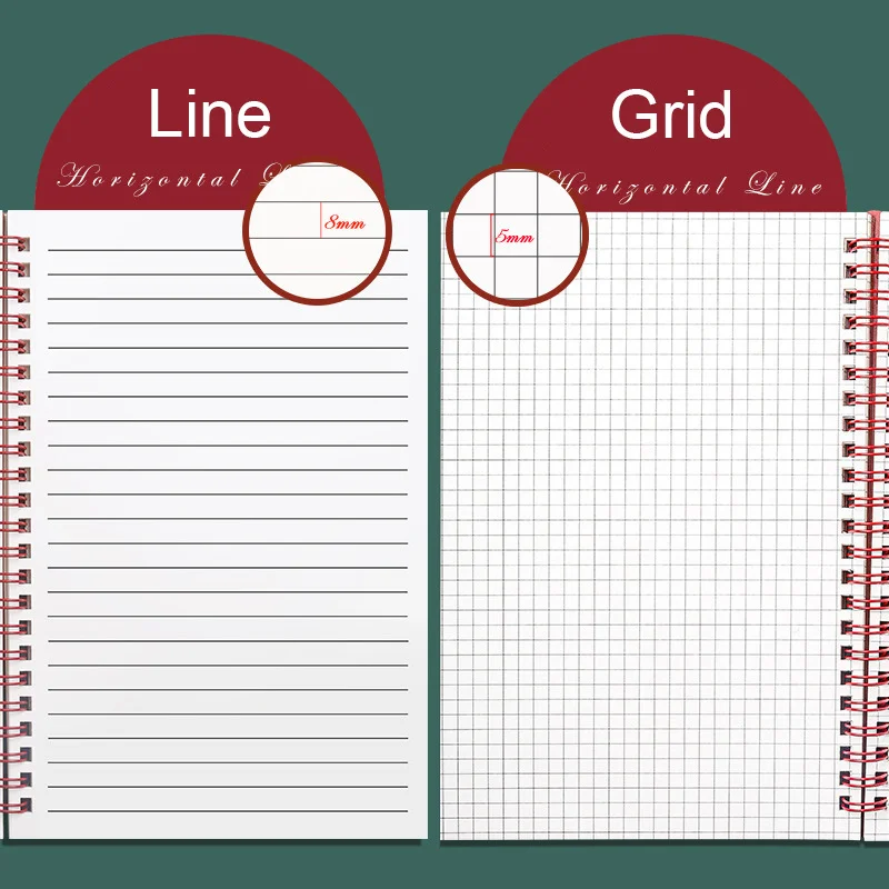 A5/B5/A4 Morandi катушка спиральный дневник блокнот сетка бумага ежедневный