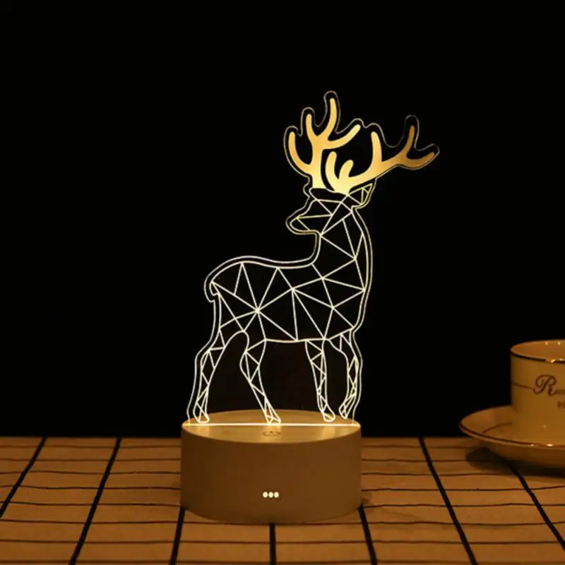 Акриловый светодиодный ночник с USB 3D лампа неоновая вывеска рождественские