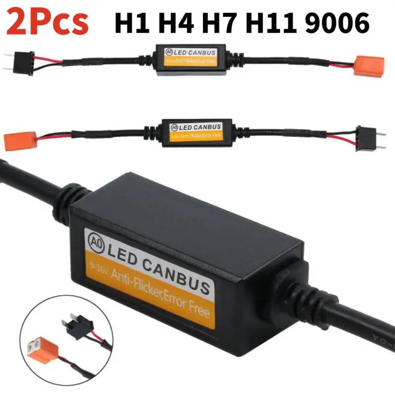 

2pcs H1 H4 H7 H11 9006 Hb3 Hb4 H9 H8 Car Load Resistor Error Canceller LED Decoder Canbus Free Wiring Canceller Decoder Light