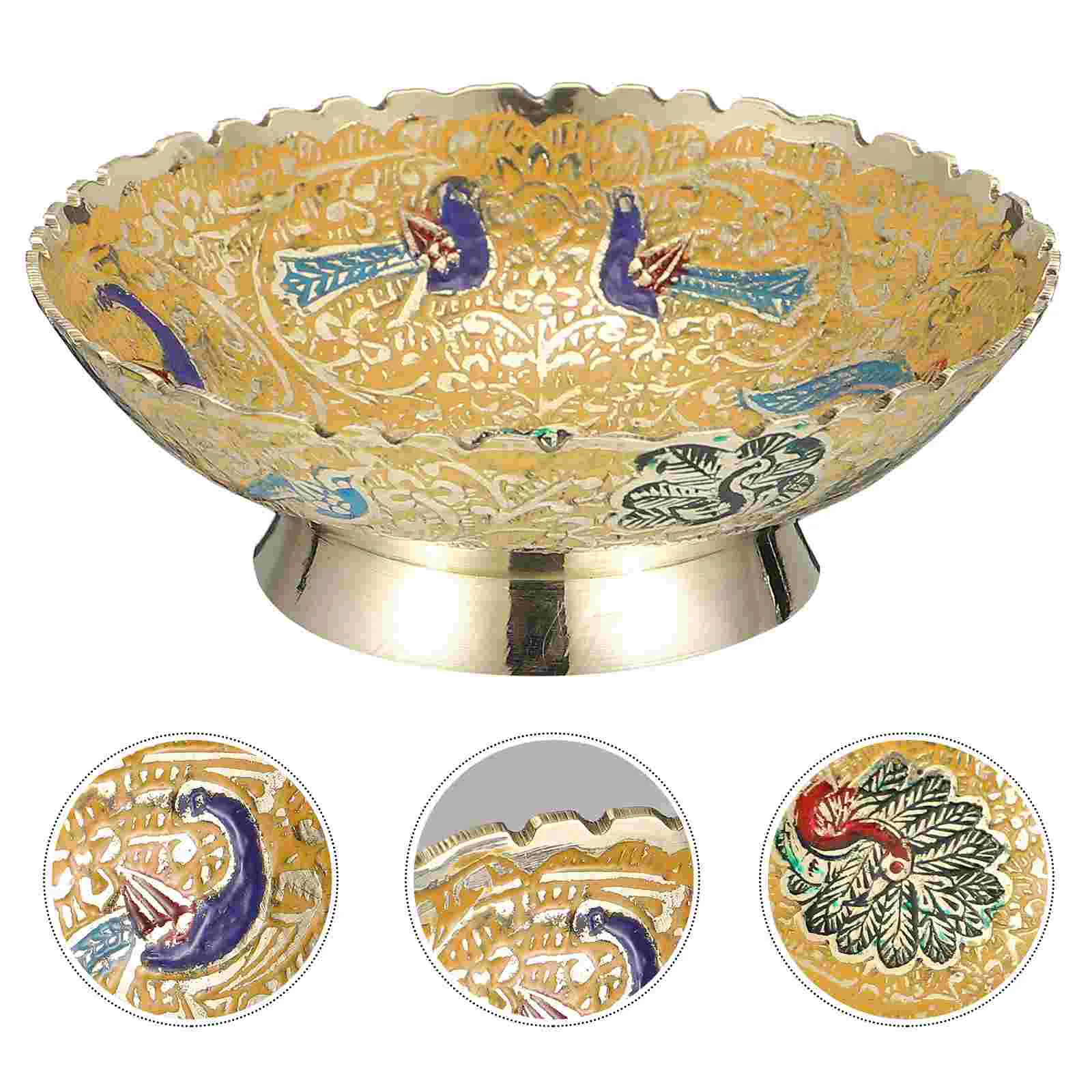 

Bowl Candy Copper Fruit Serving Bowls Salad Party Dish Creative Decorative Tabletop Centerpiece Vegetable Snack Storage Craft