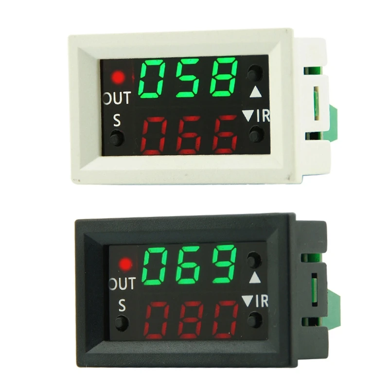 

DC12V LED Display Adjustable Temperature Relay Heating/ Cooling Thermostat Control Switch Module NTC Waterproof Probe