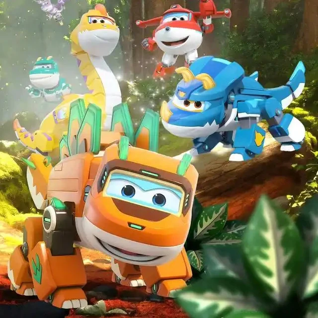 Игрушки AULEDY Super Wings, 9-й сезон: Динозавр-спасатель из доисторического периода, трансформирующаяся фигурка, режимы Джетта, Тино, Стегозавра, самолета, робота, динозавра (art.: 3920d4e4448e2) - 3920d4e4448e2