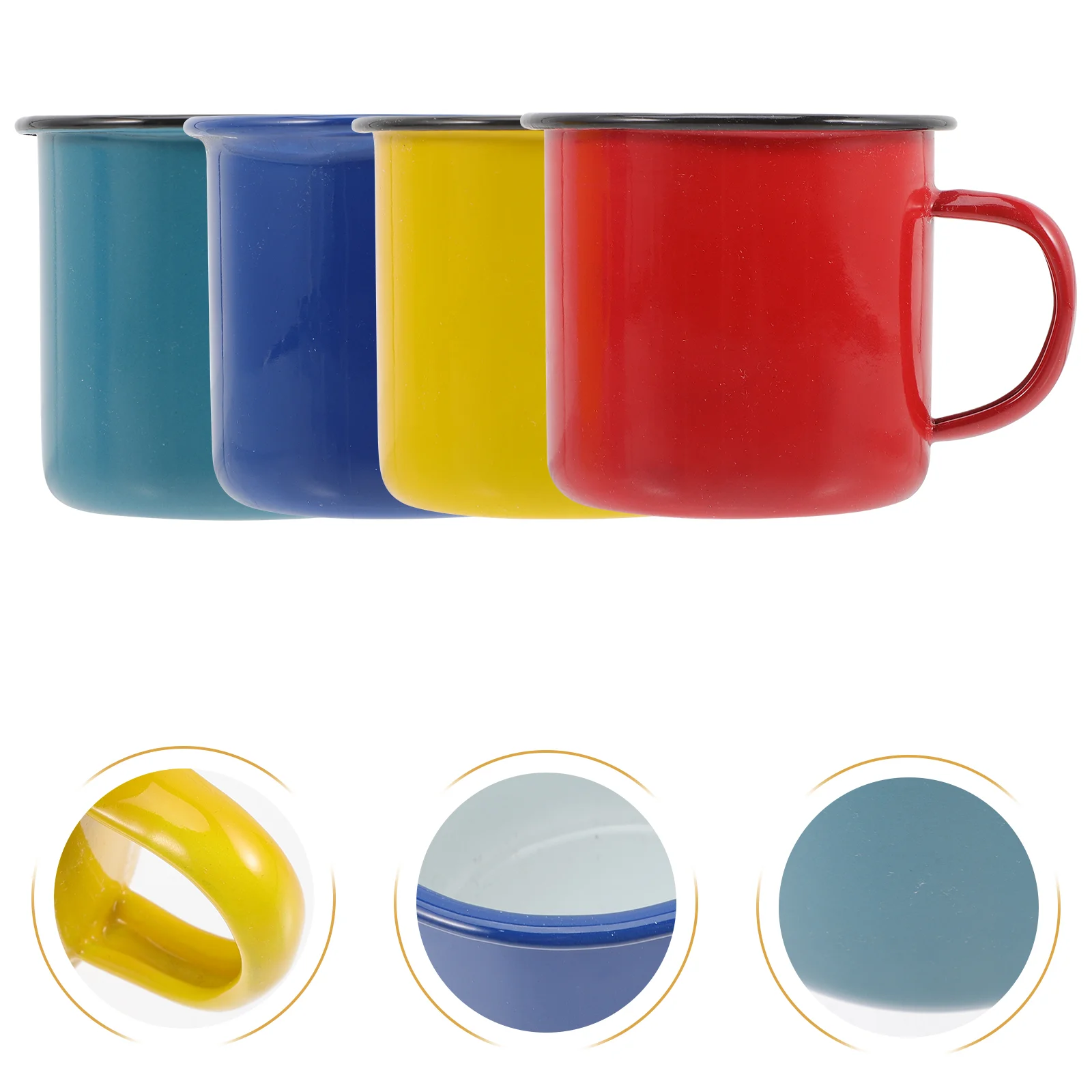 

Cup Mug Mugs Enamel Tea Water Retro Beer Large Extra Picnic Morning Drinkingbeverage Travel Gift Breakfast Teacups Souptumbler