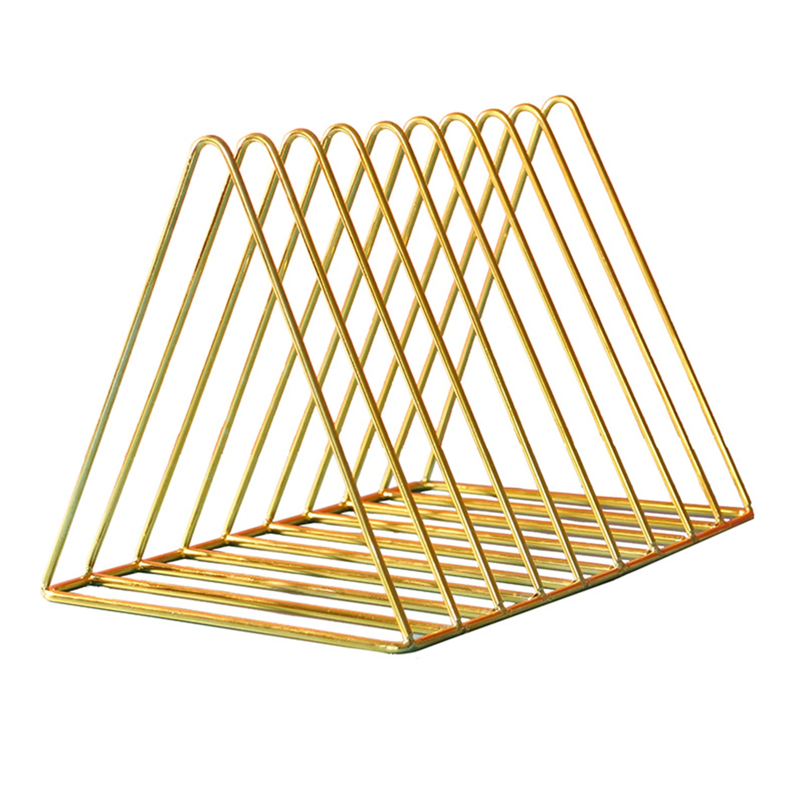 

Office Triangle Bookshelf Desktop Storage Rack Student Desk Simple Creative Iron Book Stand
