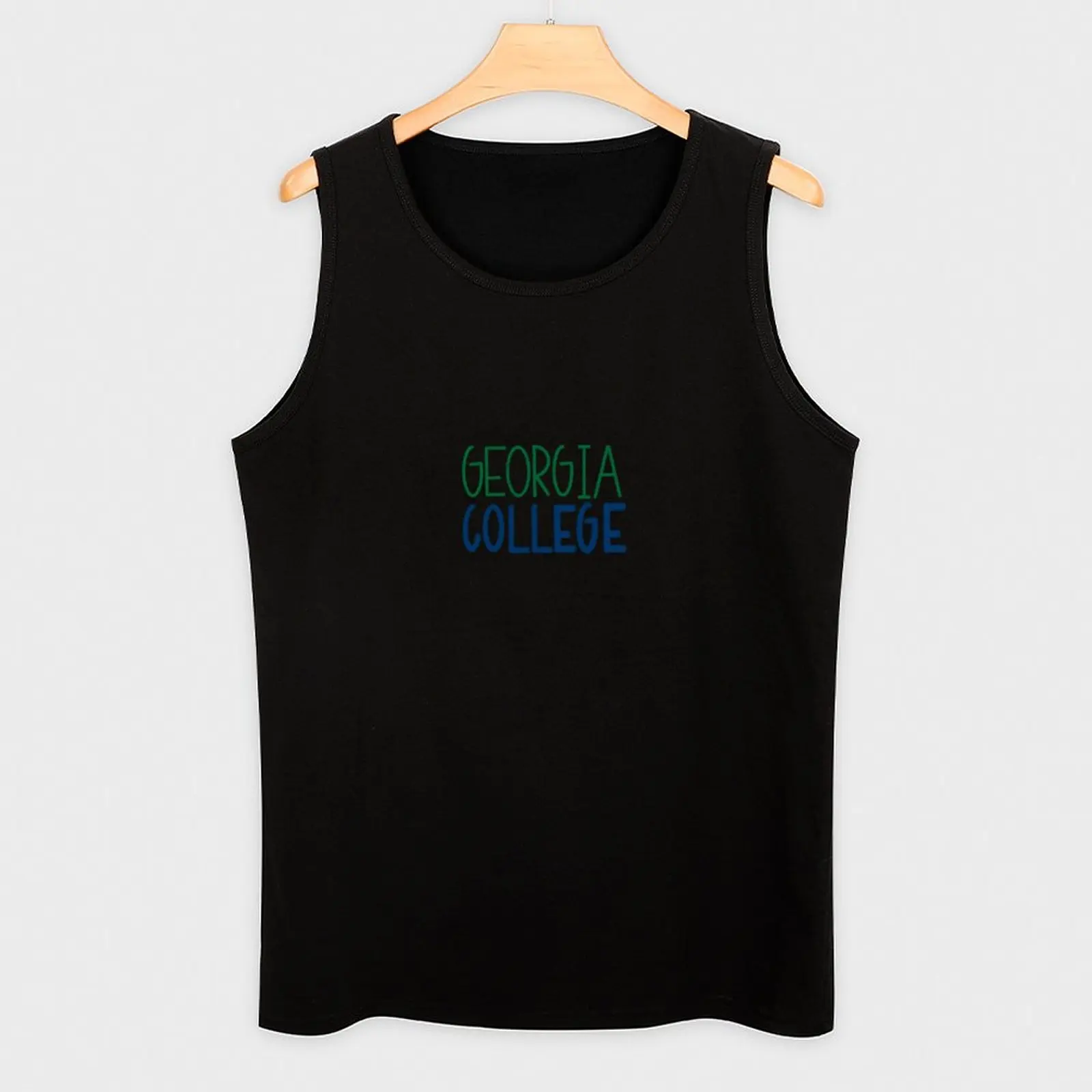 Фото Майка с графическим принтом Georgia College, без рукавов, с геометрическим узором №3