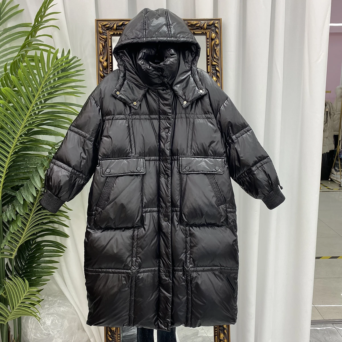 New Women Down Jacket Casual Style Autumn Winter Long Coats And Parkas Female Outwear