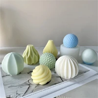 geometric line pear shaped candle mold striped tapered silicone mould diy simple candle mold wax handmade soap making tool