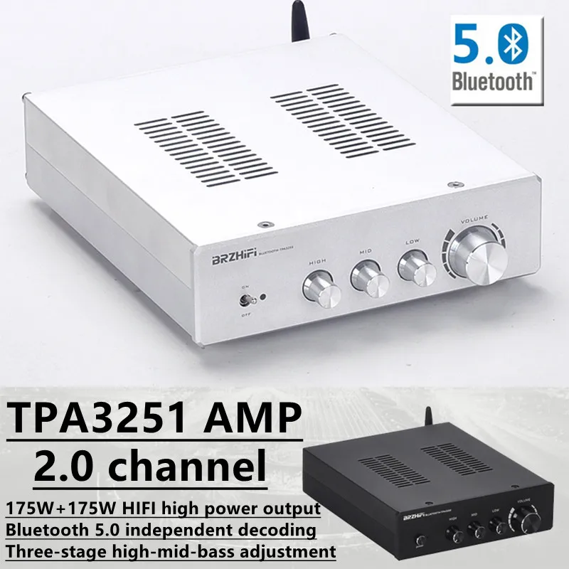 

HIFI Audio AMP TPA3251 Bluetooth 5.0 175W* 2.0 Channel Class D High Power Digital Power Amplifier