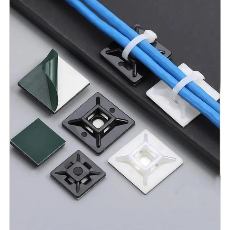 

20 шт. HS самоклеящиеся кабельные стяжки, крепление, прочный клей, проволока, настенный держатель, автомобильные крепления, зажимы для сидений, присоска положения всасывания