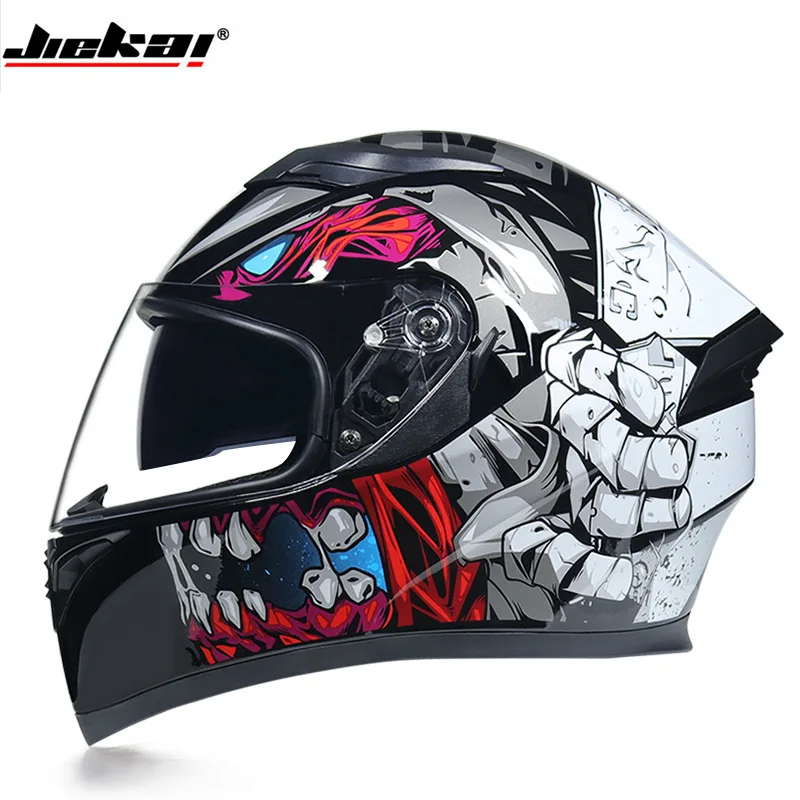 Fashion Double Len Motorcycle Helmet Venom Motorcross Racing Cap Full Capacete De Moto Accessories Street Rider Equipment 316