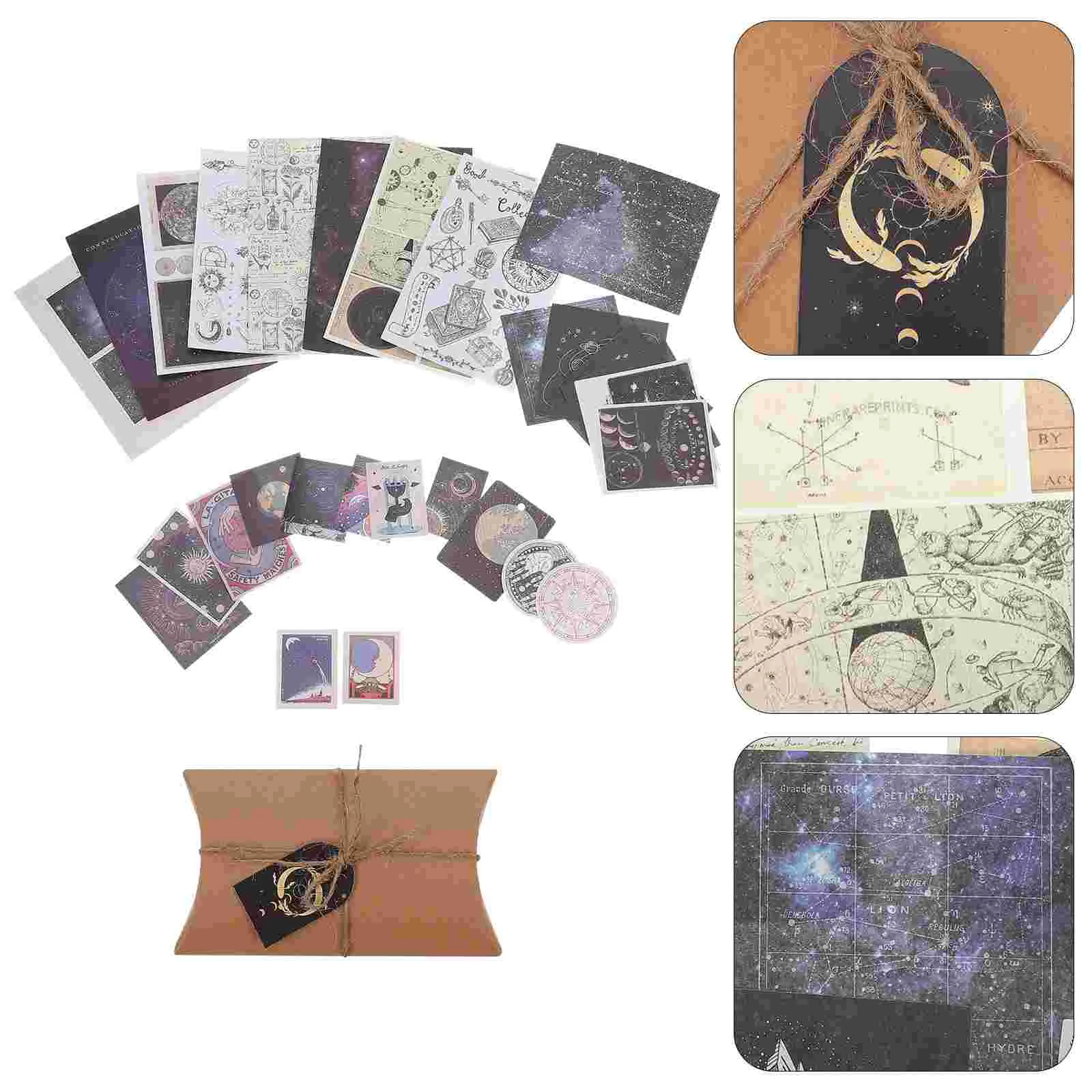 

Pocket Material Package Scrapbooking Decals Vintage Novel Stickers Stationery Adhesive Decorate DIY Paper