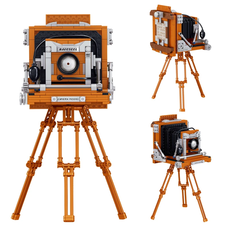 

Classic Retro Digital Camera Model Mini Building Blocks Assemble Bricks Toys Collection Kit Birthday Gifts for Kids and Adults