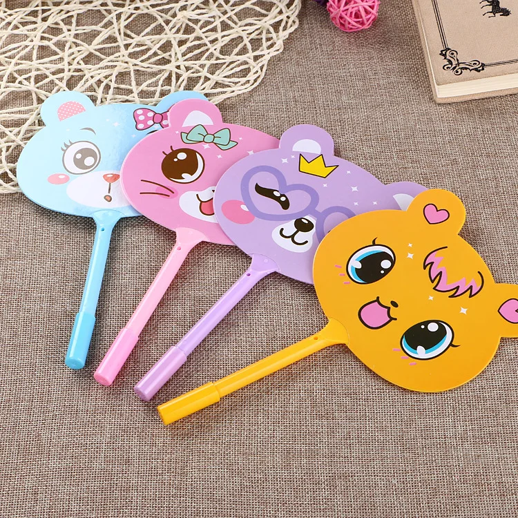 

Модный дизайн, милая Шариковая ручка с мультяшным котом для студентов, летний веер