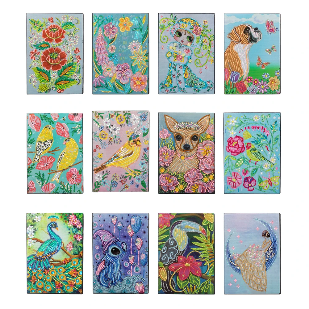 

50Pages 5A 5D DIY Special Shape Drill Notebook Diamond Painting Mosaic Embroidery Sketchbook Rhinestone Art Hand Craft Kit
