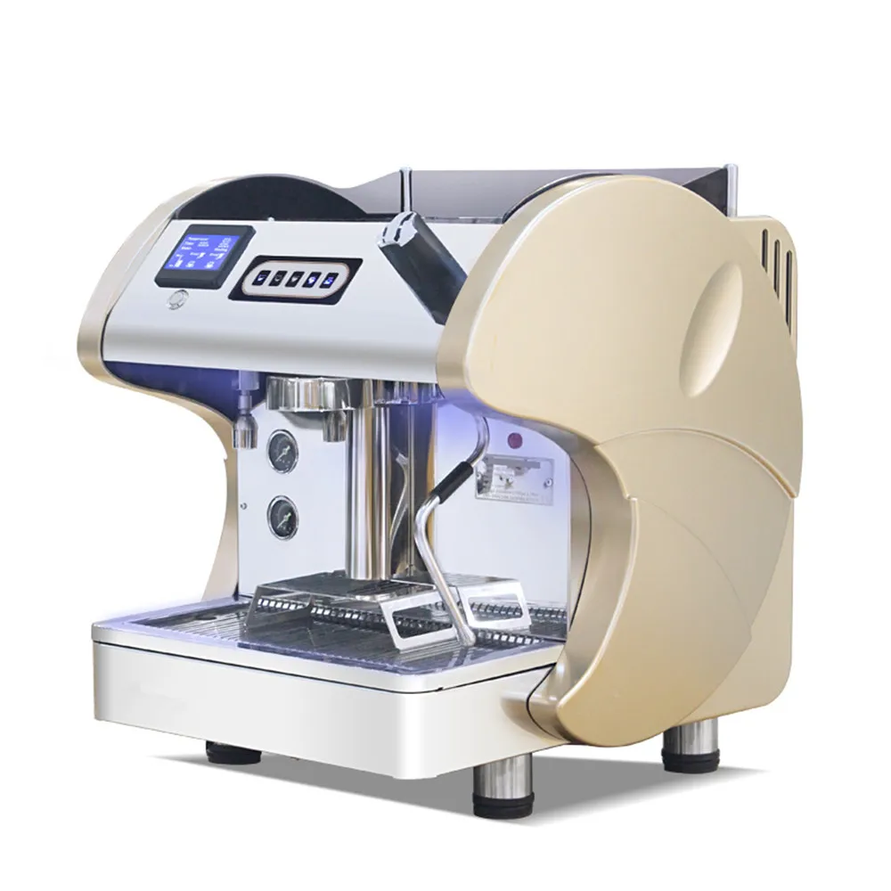 Double Gauge Champagne Color Automatic Bean to Cup Coffee Machine