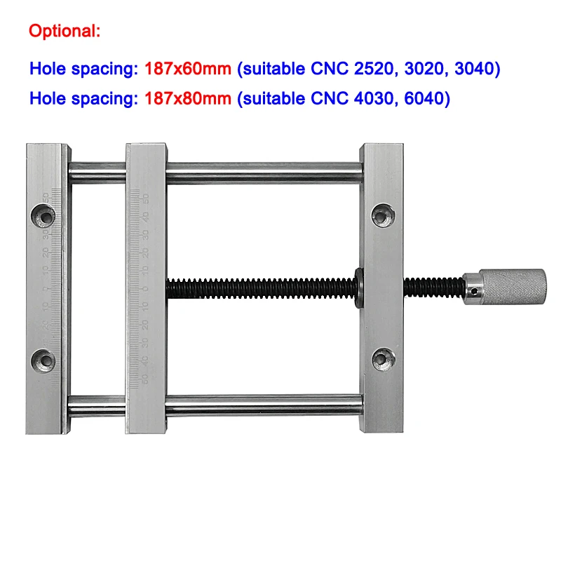 Aluminium Alloy Flat Tongs Parallel Jaw Plain Vise with Maximum Holding for Cnc 3020 3040 6040 Engraving Milling Machine