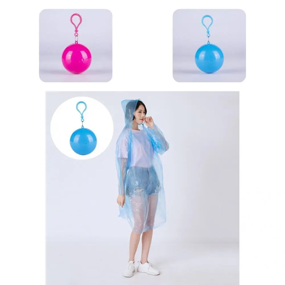 

Disposable Ponchos Daily Moisture-proof Emergency Raincoat Handy Carabiner Comfortable to Wear Rain Ponchos